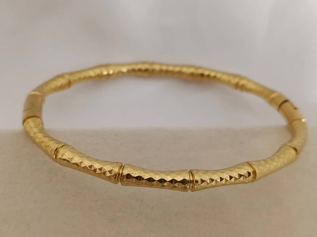 18K gold-plated stainless steel clasp bracelet