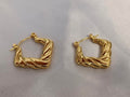 Braided hoop earrings in 18K gold-plated stainless steel