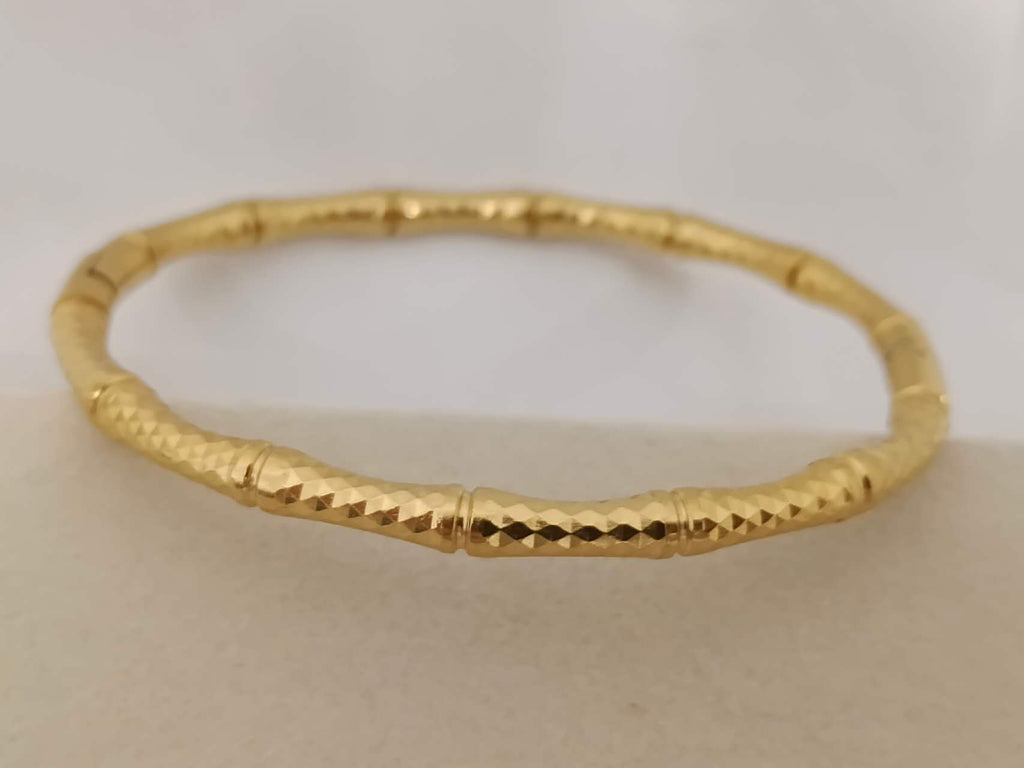 18K gold-plated stainless steel clasp bracelet