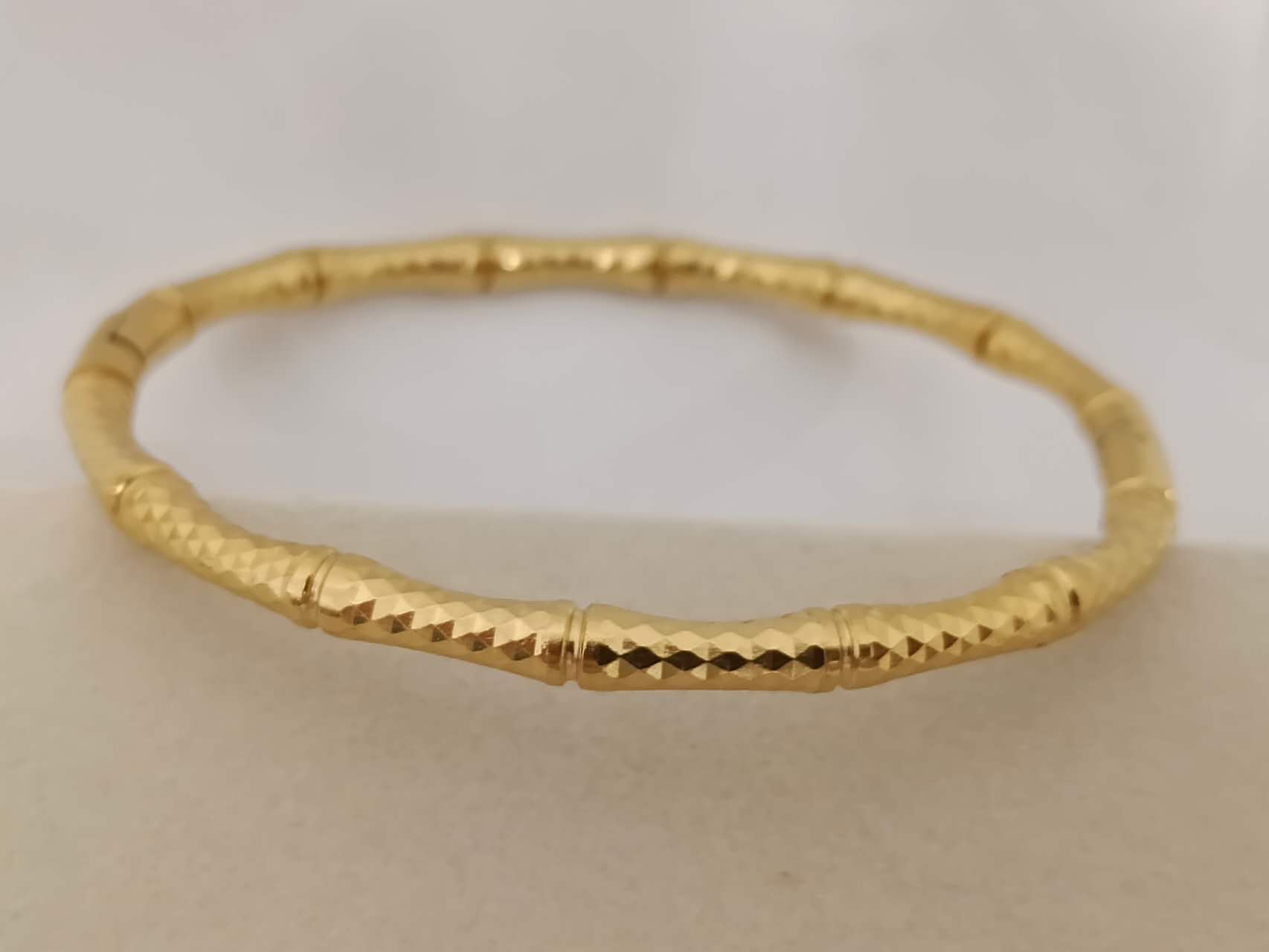18K gold-plated stainless steel clasp bracelet