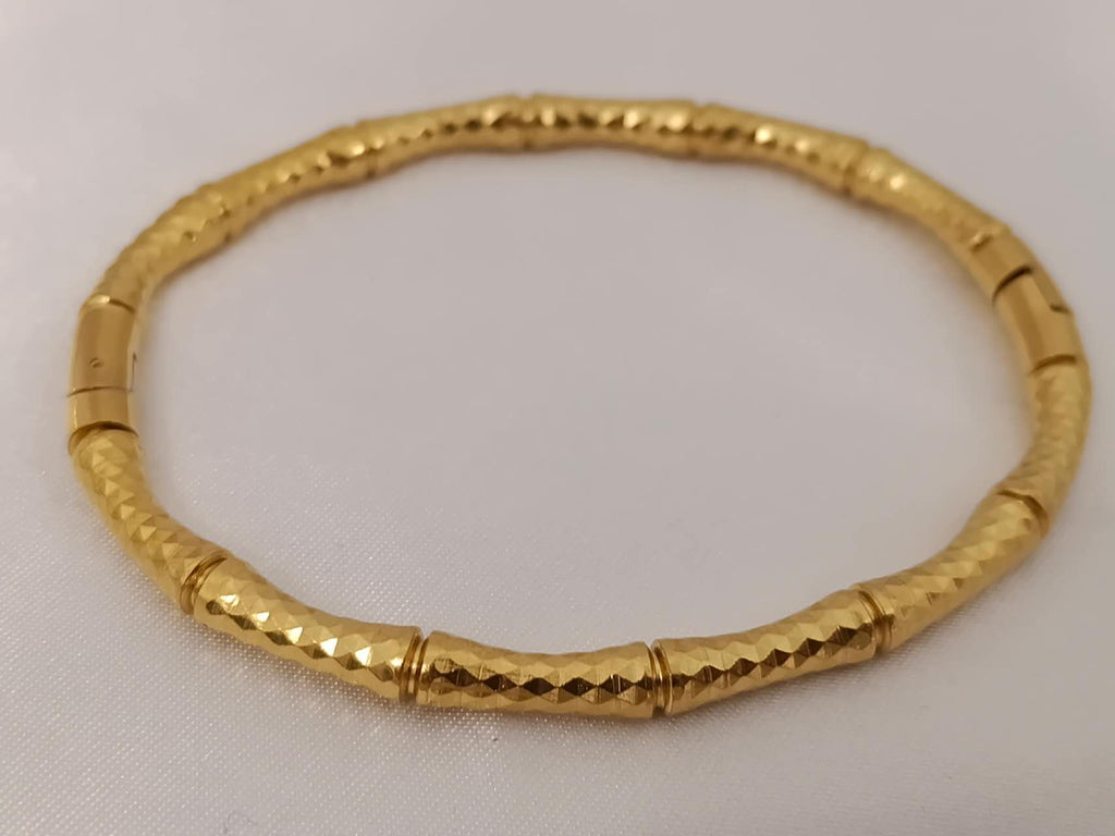 18K gold-plated stainless steel clasp bracelet