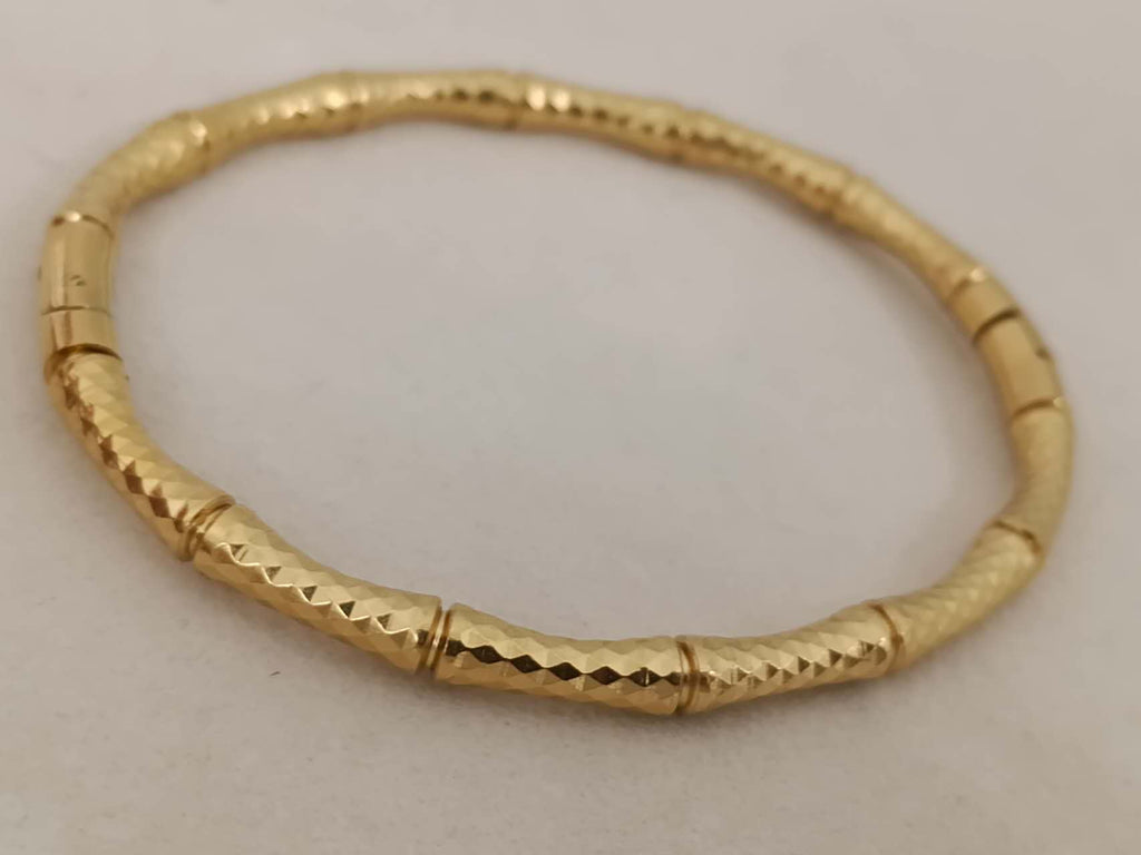 18K gold-plated stainless steel clasp bracelet