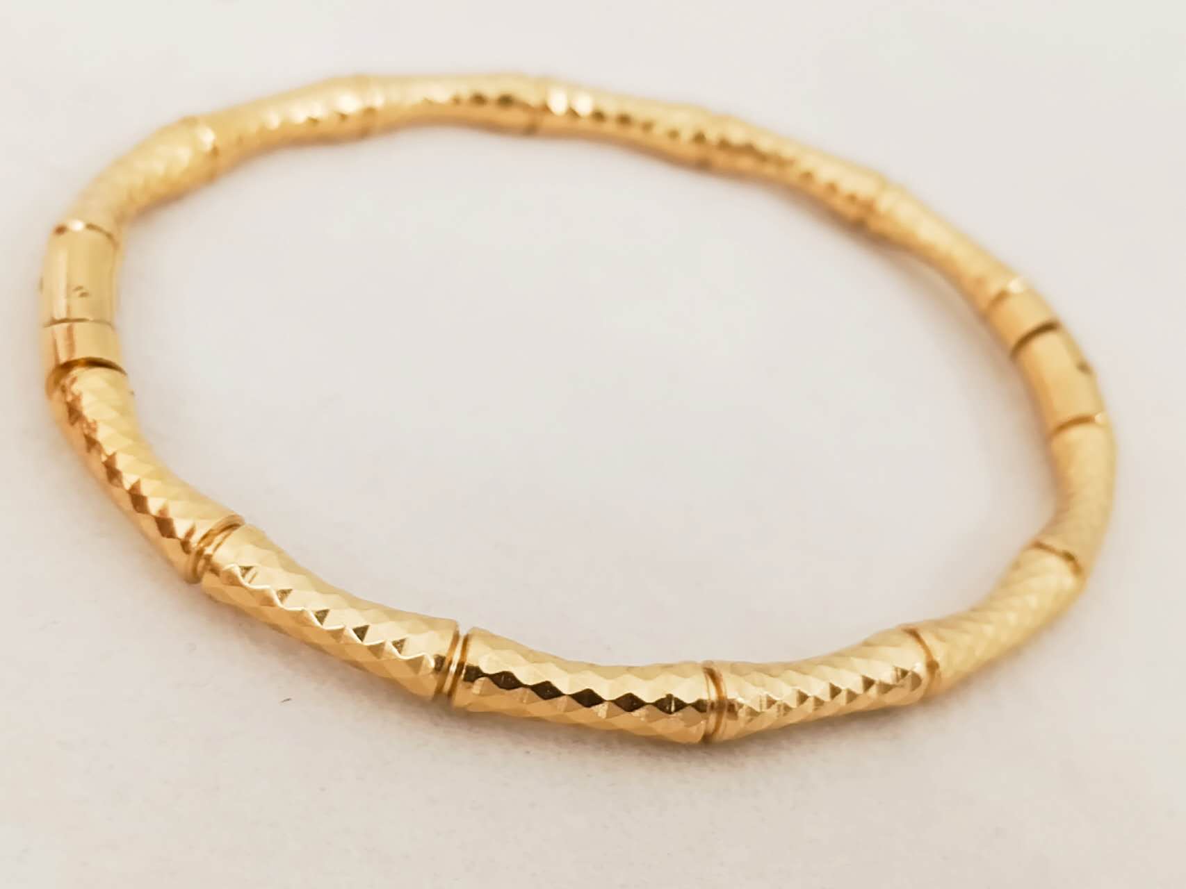 18K gold-plated stainless steel clasp bracelet
