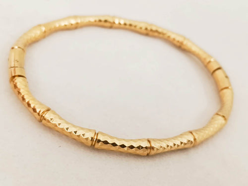 18K gold-plated stainless steel clasp bracelet