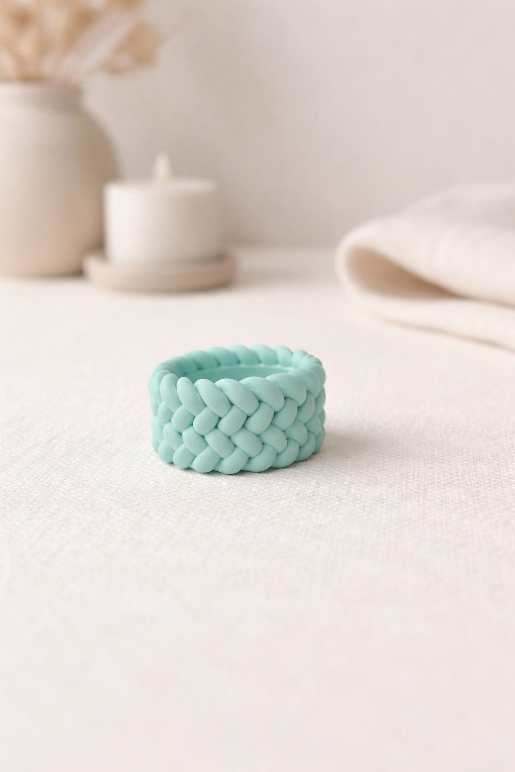 Handmade Braided Rope Tealight Holders Eco Nordic Decor